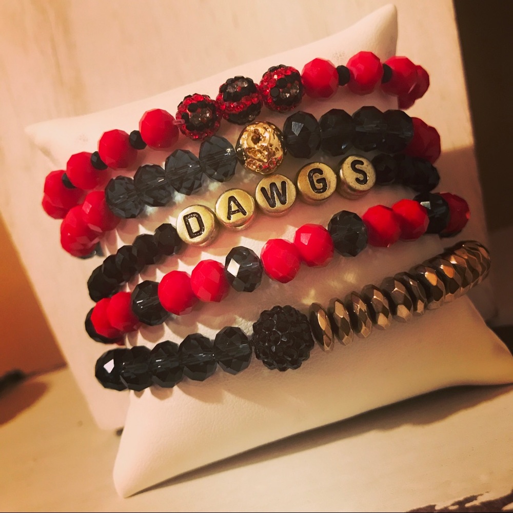 Georgia Bulldogs Bracelet Stack